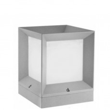 Φωτιστικό Φανάρι Τετράγωνο 1xE27 27cm Αλουμινίου Γκρι IP44 9-73216